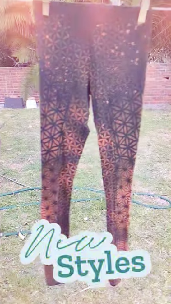 GeoVinty patterned festival leggings